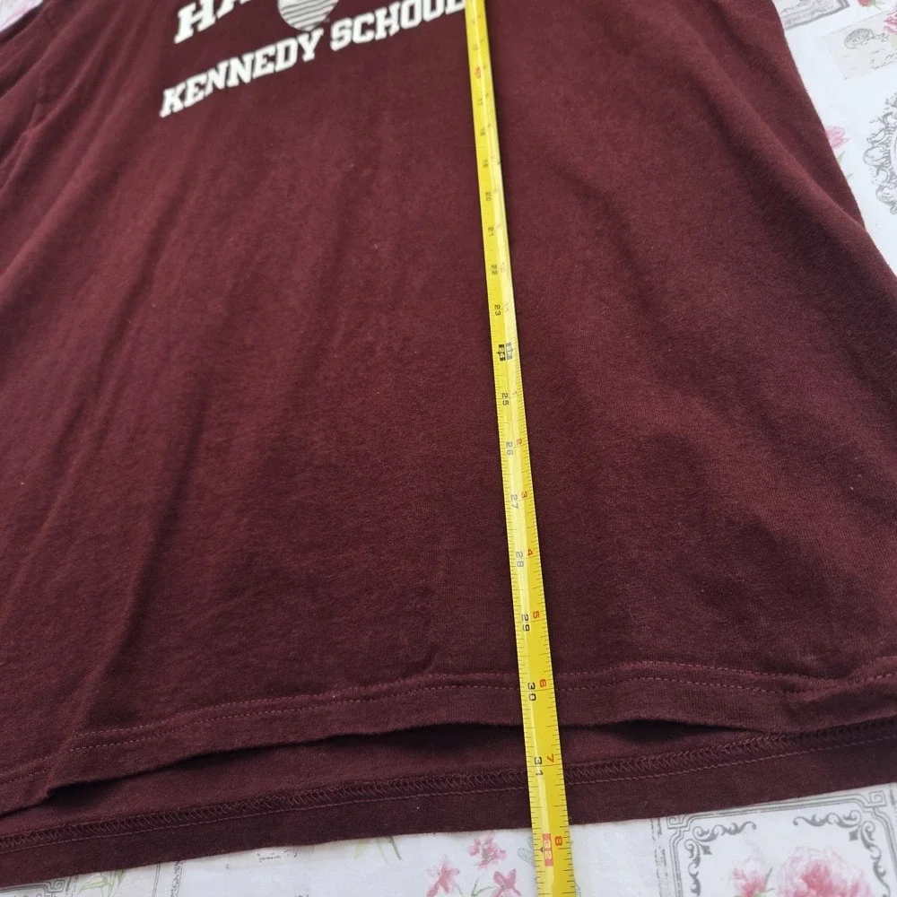 Champion Harvard Kennedy School T-Shirt Mens XL Maroon Crimson College Crest Tee - Picture 8 of 8